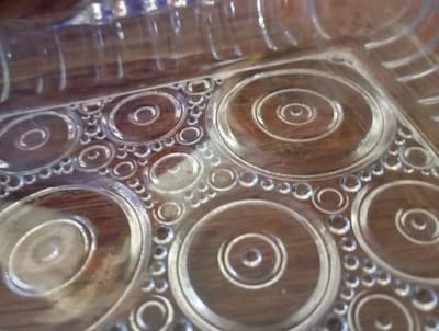 Vintage Anchor Glass Serva-Snack Serving Tray (only) Colonial Lady Pattern - Thumbnail 2