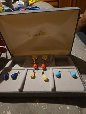 Vintage 90's Diane Von Fursternberg DVF Interchangeable Earrings - Thumbnail 2