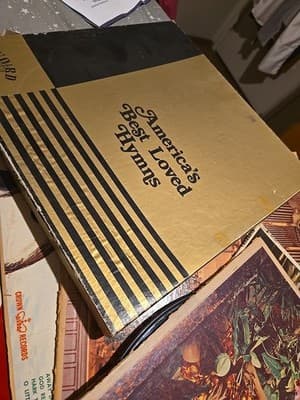 Word Stereo America's Best Loved Hymns 4 Vinyl Record Album Boxed Set - Image 1