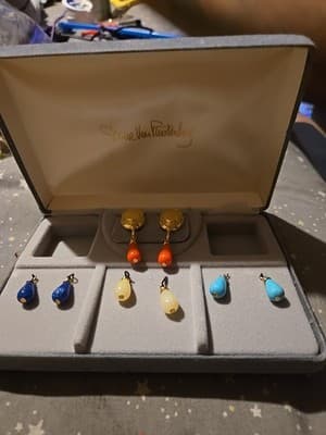 Vintage 90's Diane Von Fursternberg DVF Interchangeable Earrings - Image 1