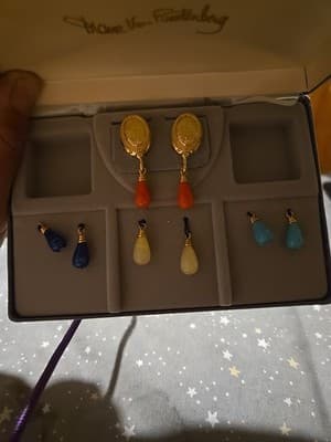 Vintage 90's Diane Von Fursternberg DVF Interchangeable Earrings - Thumbnail 4