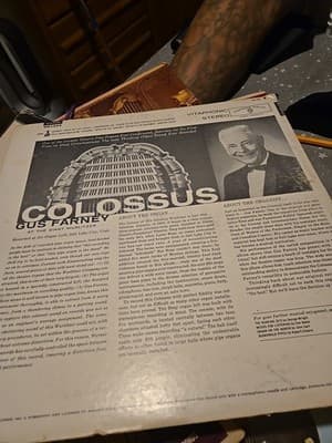 Colossus Gus Farney~RARE WHITE LABEL PROMO Giant Wurlitzer Organ~ - Thumbnail 2