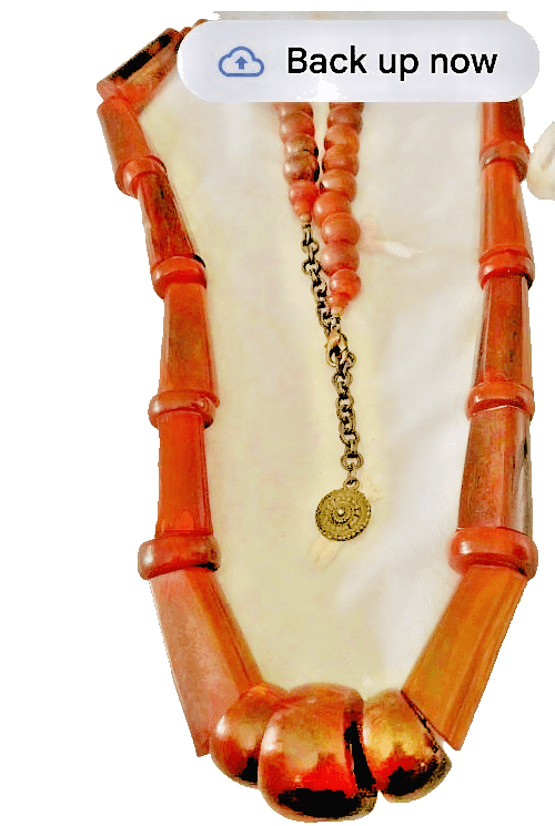 Genuine Mizo Kachin Myanmar Burmite Ethnic Tribal Amber Bead Necklace Jewelry