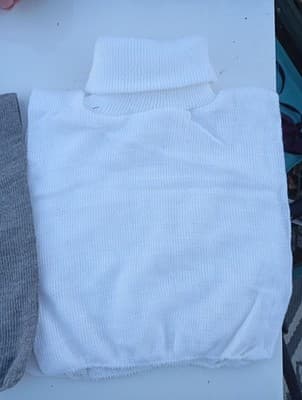 Vintage Unisex Red Mock Turtleneck Dickie 100% Acrylic - Image 1