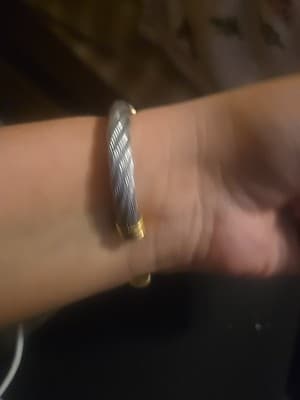 Vtg Joan Rivers Classics Women Dress Coil Wire Bangle Quartz 22mm Watch 6 1/4" - Thumbnail 2