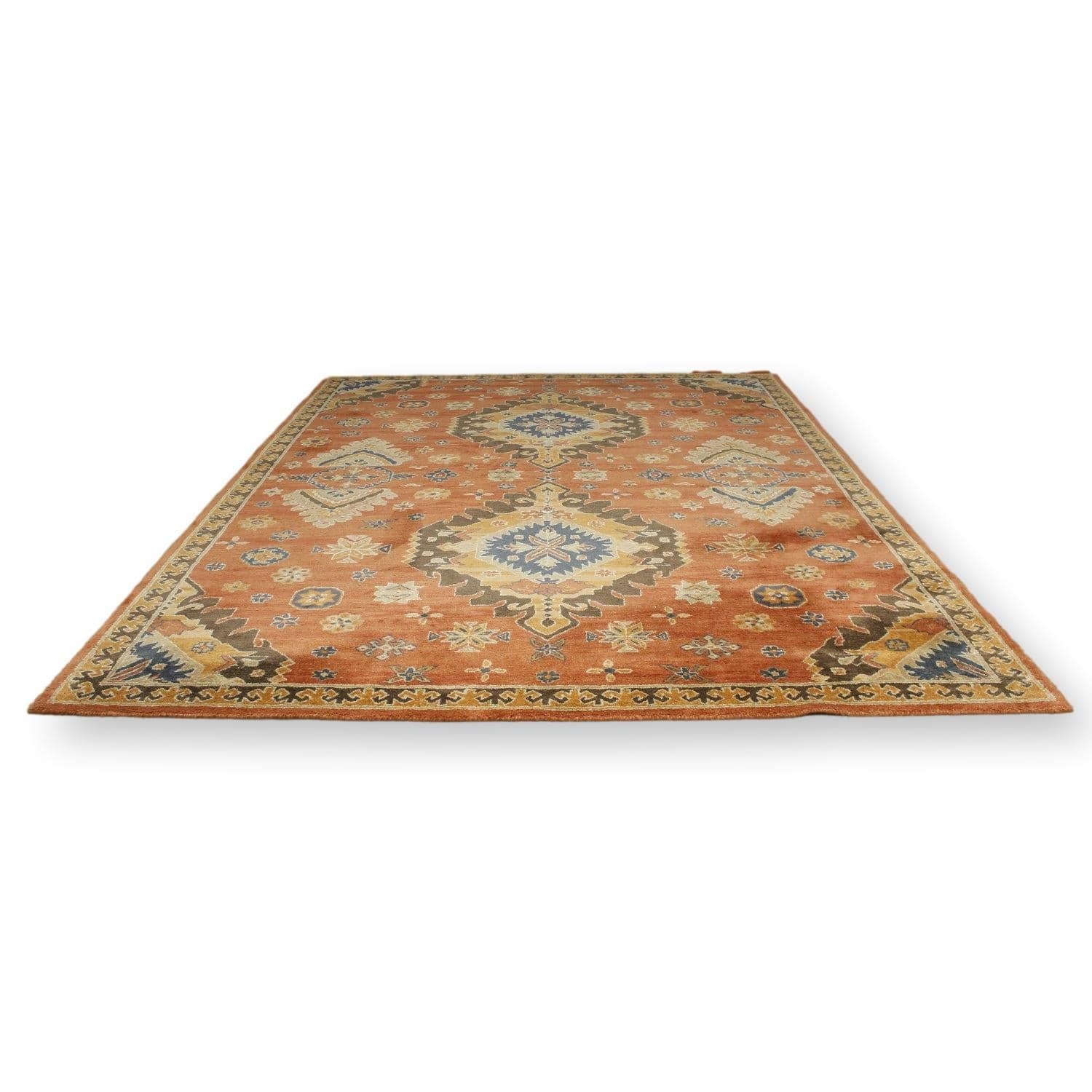 Pottery Barn 9' X 12' Grandinroad 'Brazos' Wool Area Rug - Image 1