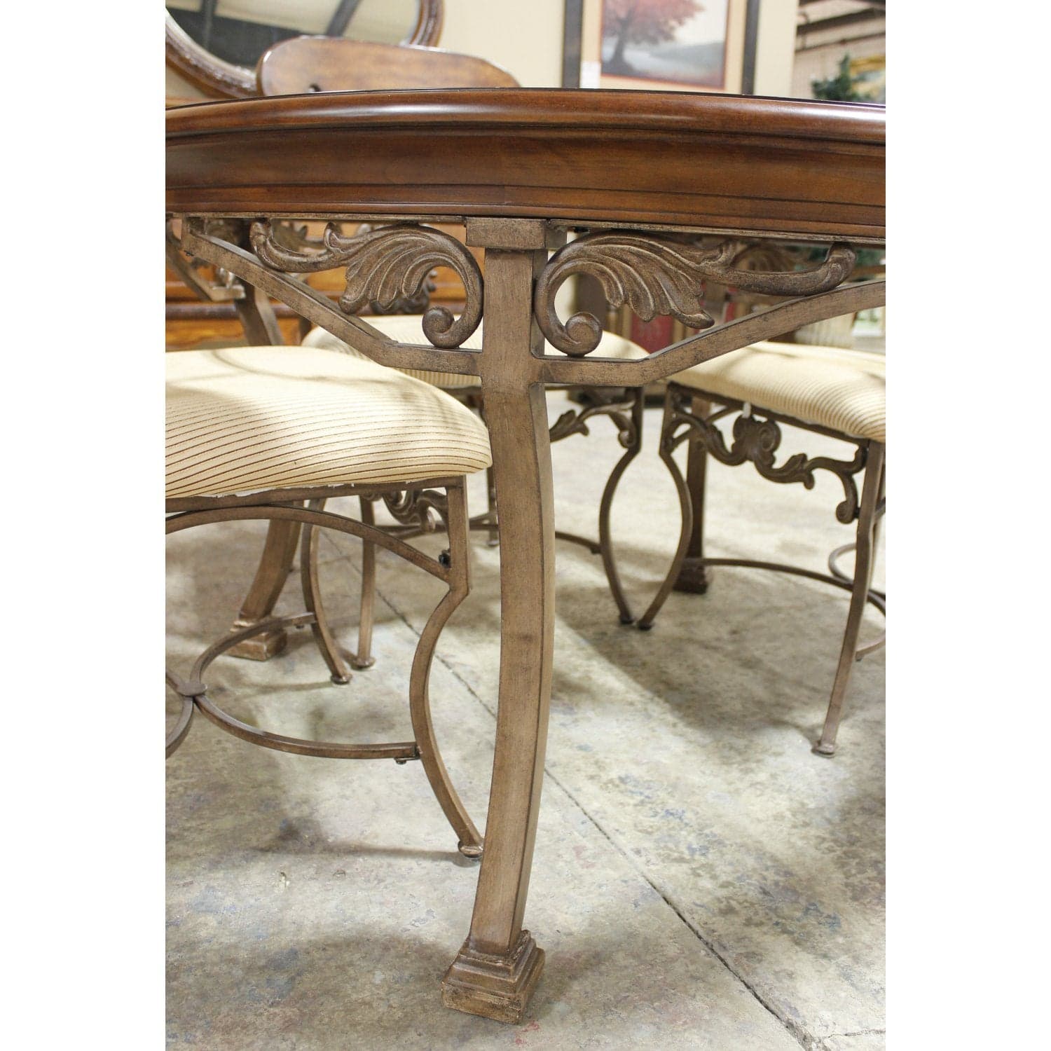 Ashley Metal & Glass Dining Table w/4 Chairs - Thumbnail 5