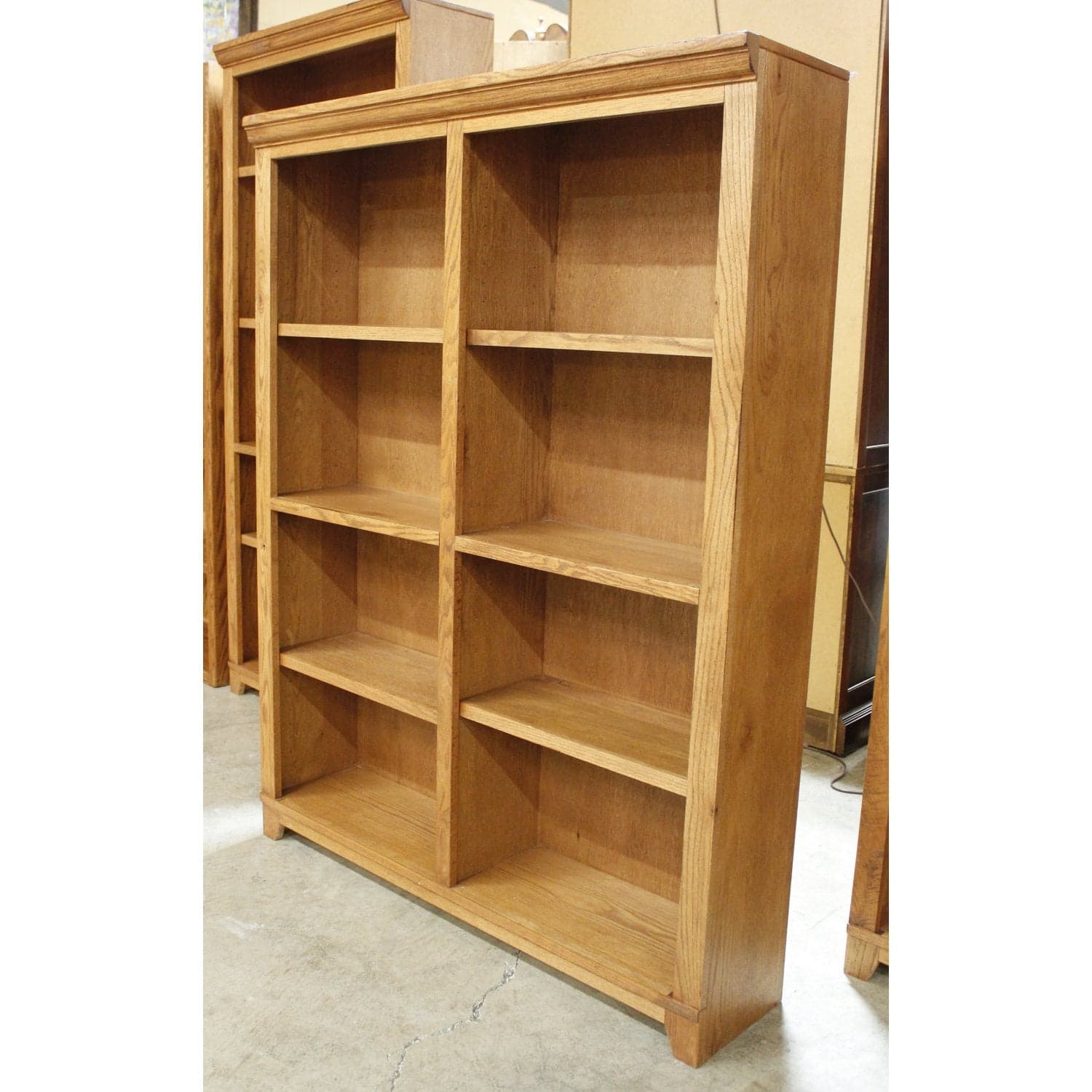 Aspen Furniture Oak 5' Double Bookcase - Oak - Thumbnail 3