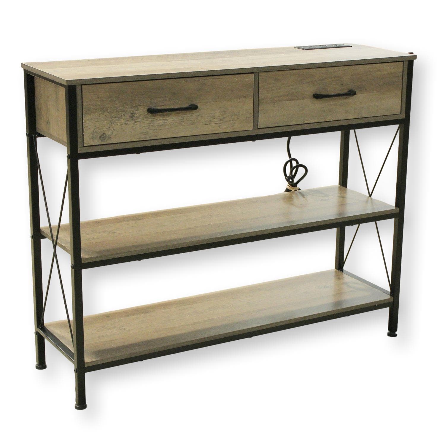 Console Table w/USB & Outlets - Gray - Image 1