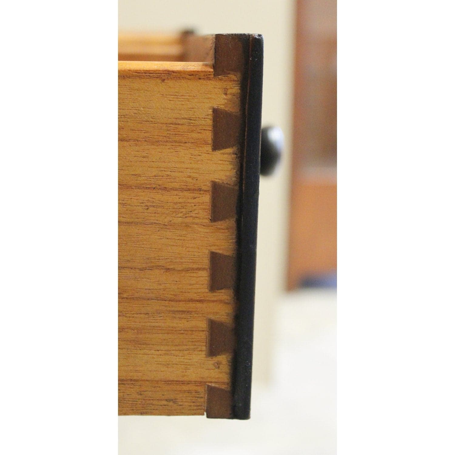 Mahogany Finish Nightstand w/Asymmetrical Drawers - Mahogany Finish - Thumbnail 6