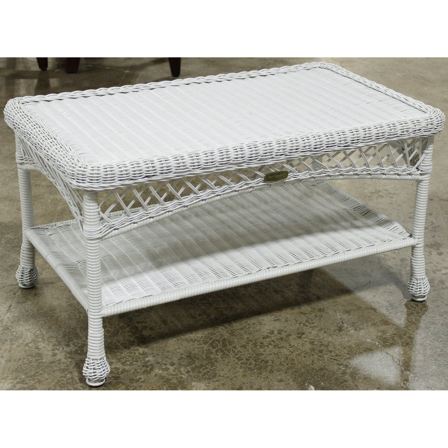 Pier 1 Imports 4-Piece Outdoor Wicker Set w/Cushions - White - Thumbnail 6