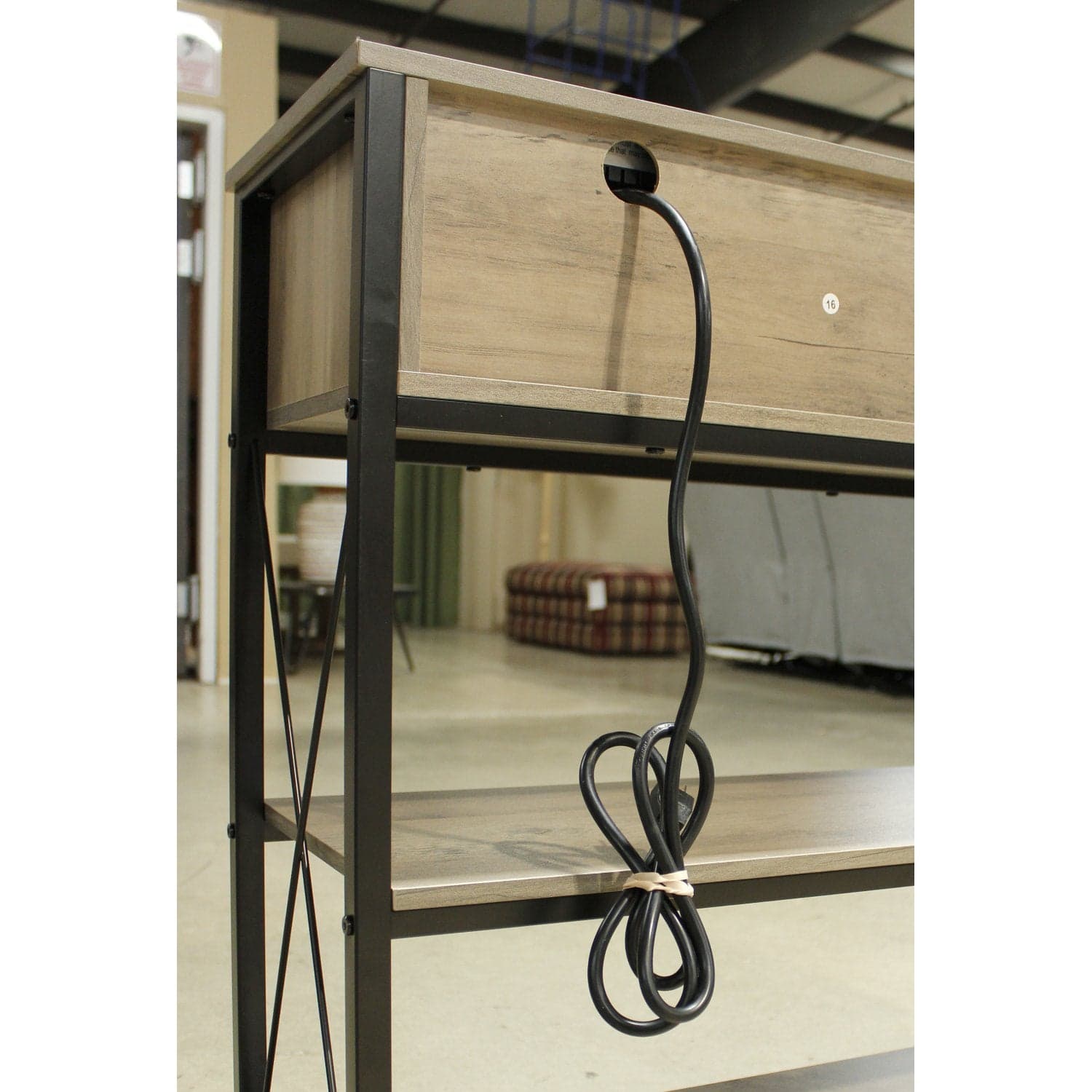 Console Table w/USB & Outlets - Gray - Thumbnail 6