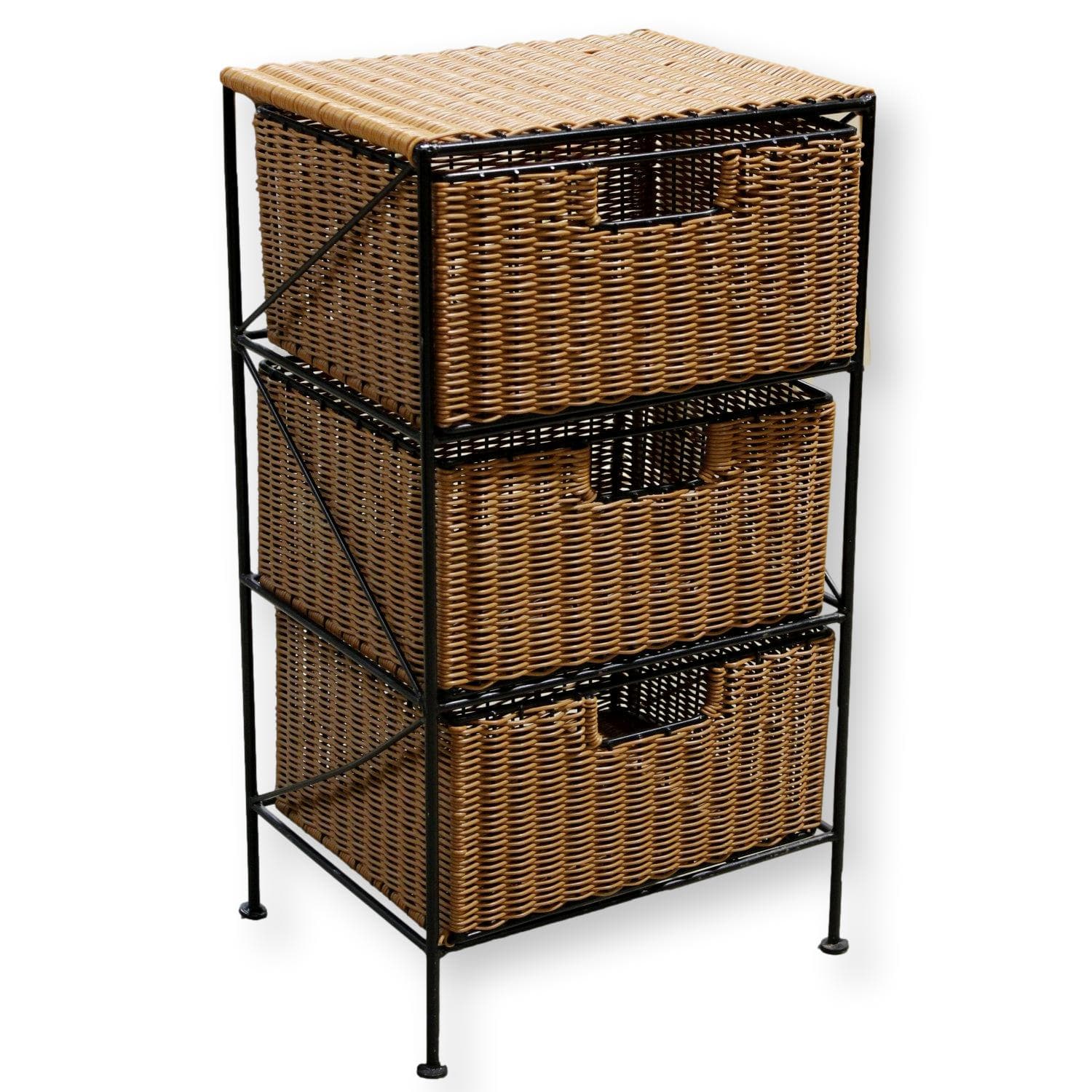 Wicker Drawers w/Metal Frame - Image 1