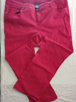 Faded Glory, Cotton blend red pants size 22W - Thumbnail 6