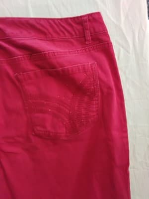 Faded Glory, Cotton blend red pants size 22W - Thumbnail 12