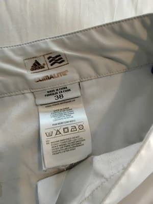 Adidas Shorts Mens 38 Khaki Tan Chino Climalite 100% Polyester Performance Golf - Thumbnail 9