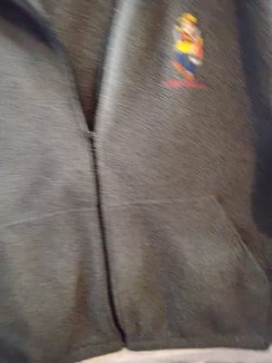 Fleece jacket, gray full- zip with embroidered - Thumbnail 13