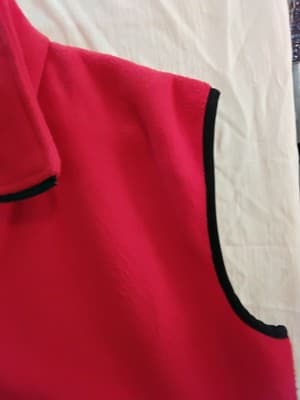 Polyester fleece vest, red quited zip- up unisex casual outerwear - Thumbnail 7