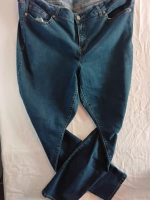 Cotton blend denim jeans, Torrid, mid-rise skinny fit sizes 24T - Thumbnail 5