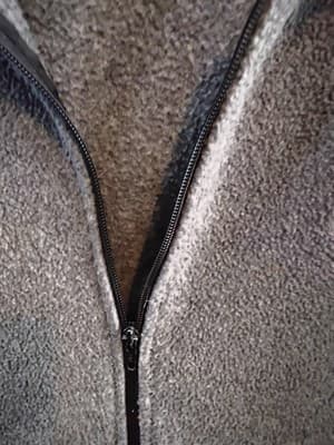 Fleece jacket, gray full- zip with embroidered - Thumbnail 5