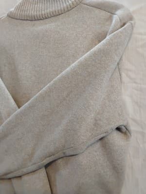 Flece jackt , reversible bomber style with textured beige exterior and plaid int - Thumbnail 17