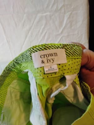 rafaella women's tops 8 & Crown & Ivy M Lime Green Pants sizes 4 - Thumbnail 11