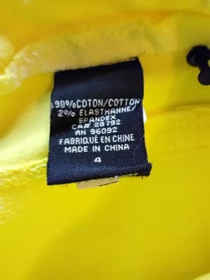 Coco Bianca Top S & Cotton ribbed leggings, yellow/mustard color size. 4 - Thumbnail 5