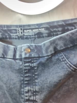 Cotton-blend denim-effect legging, No Boundaries Super High Rise - Thumbnail 2