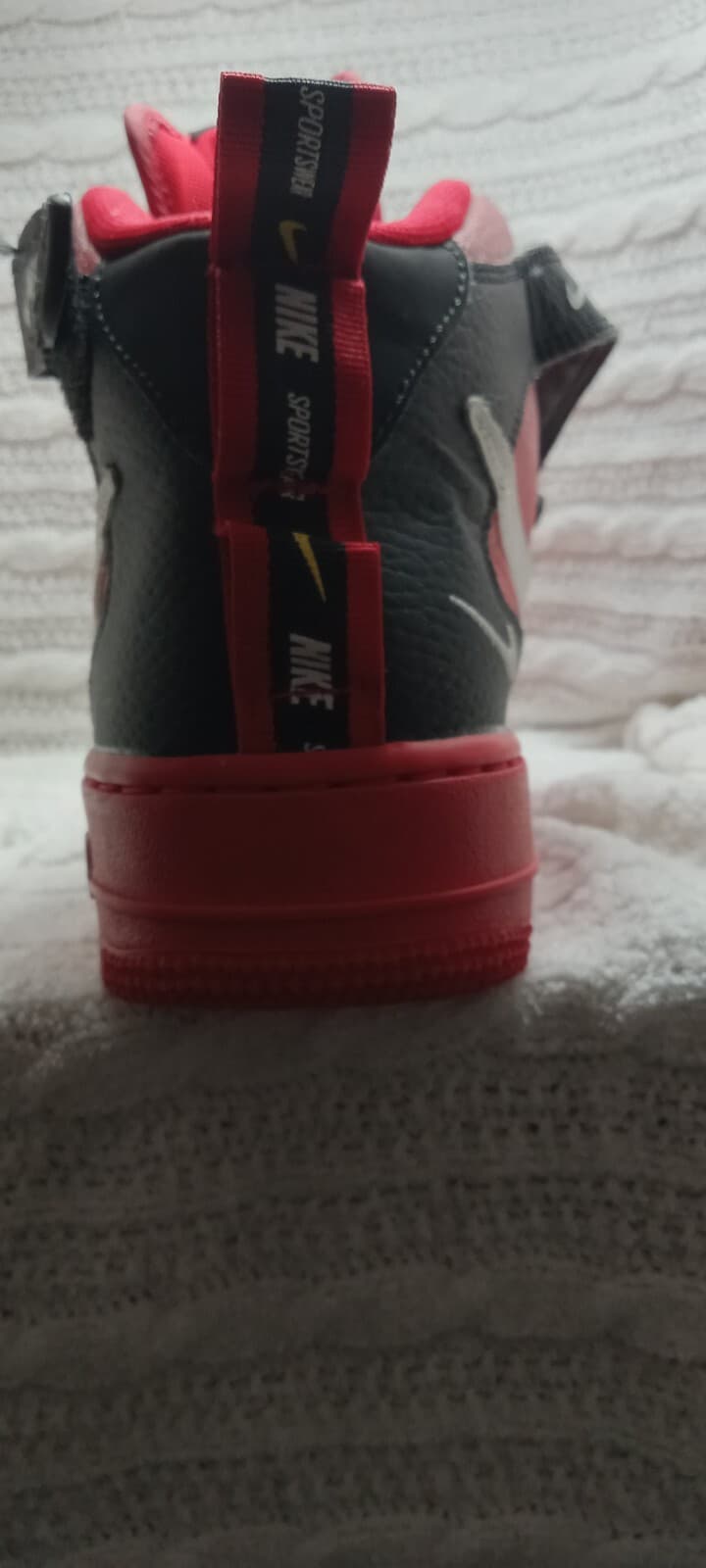 Nike Air Force 1 Mid University Red, leather basketball sneaker - Thumbnail 5