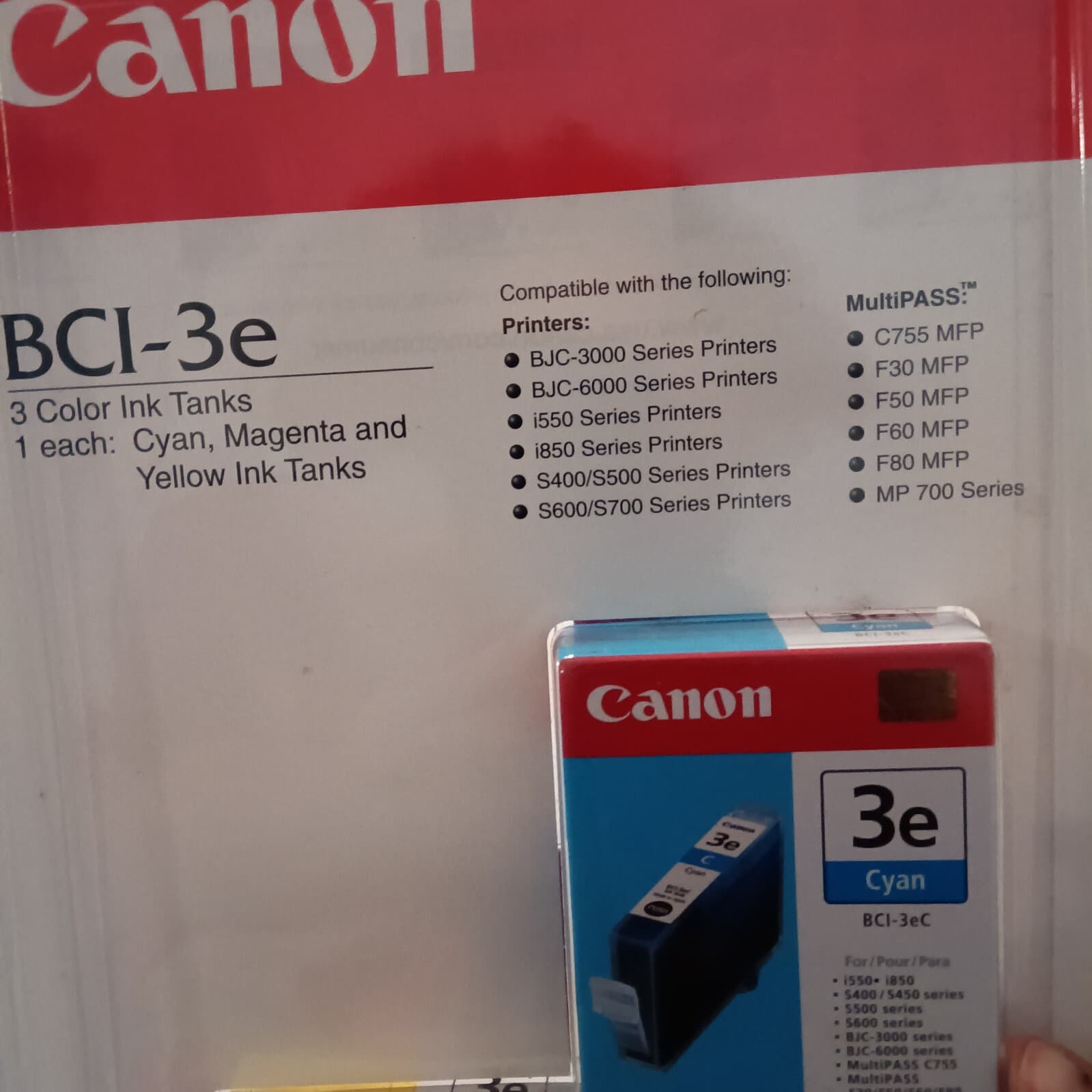 Canon BCI-3e (4480A263) Cyan, Magenta, Yellow Ink Cartridge - Thumbnail 3