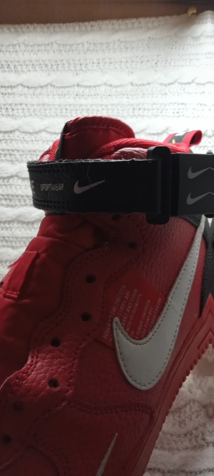 Nike Air Force 1 Mid University Red, leather basketball sneaker - Thumbnail 10