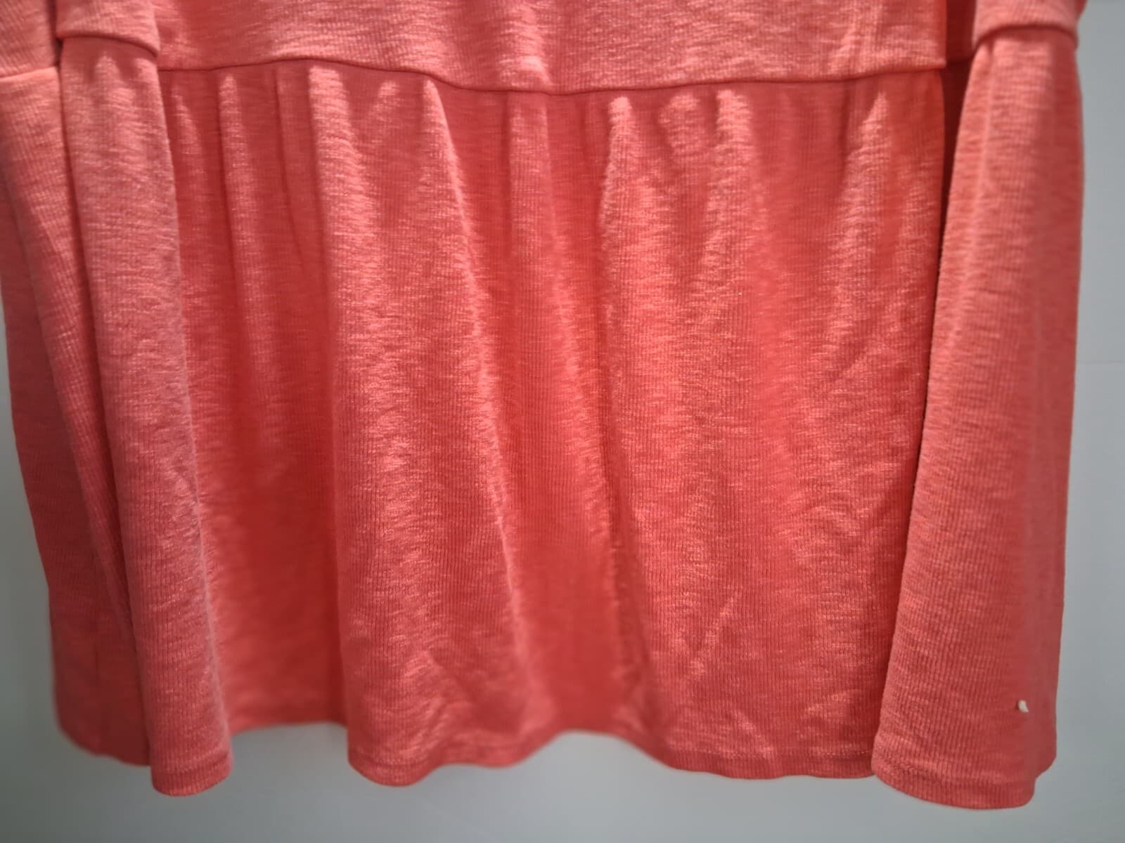 Cotton blend sleeveless top, coral/ orange textured knit size 3x - Thumbnail 2