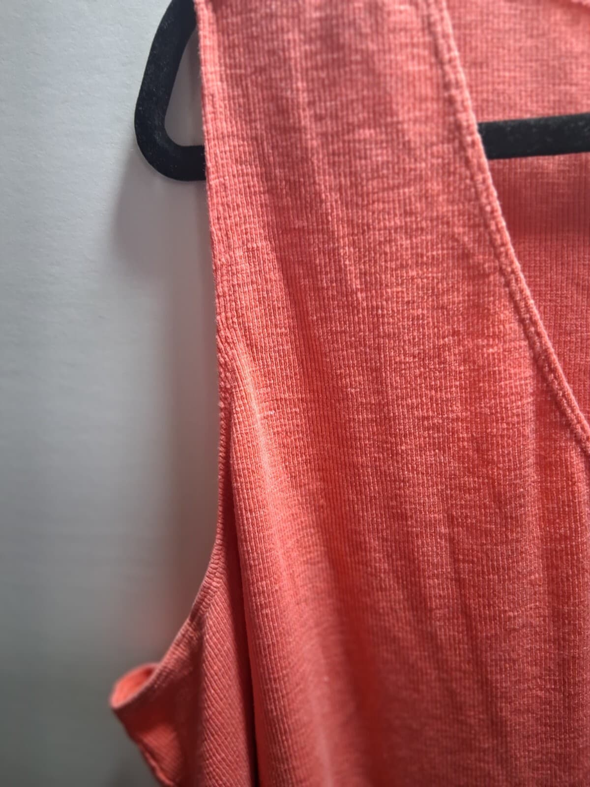 Cotton blend sleeveless top, coral/ orange textured knit size 3x - Thumbnail 5