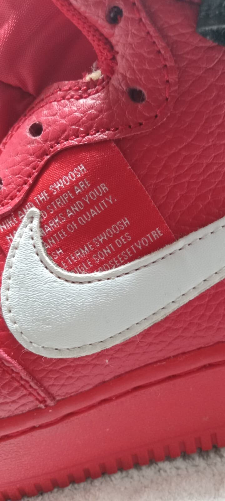 Nike Air Force 1 Mid University Red, leather basketball sneaker - Thumbnail 4