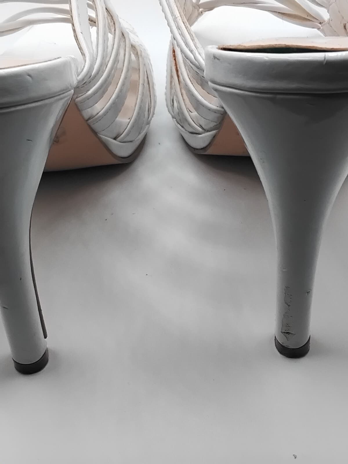 Keather gladiator sandals, metallic elastic straps, lace - up design size 9M - Thumbnail 5