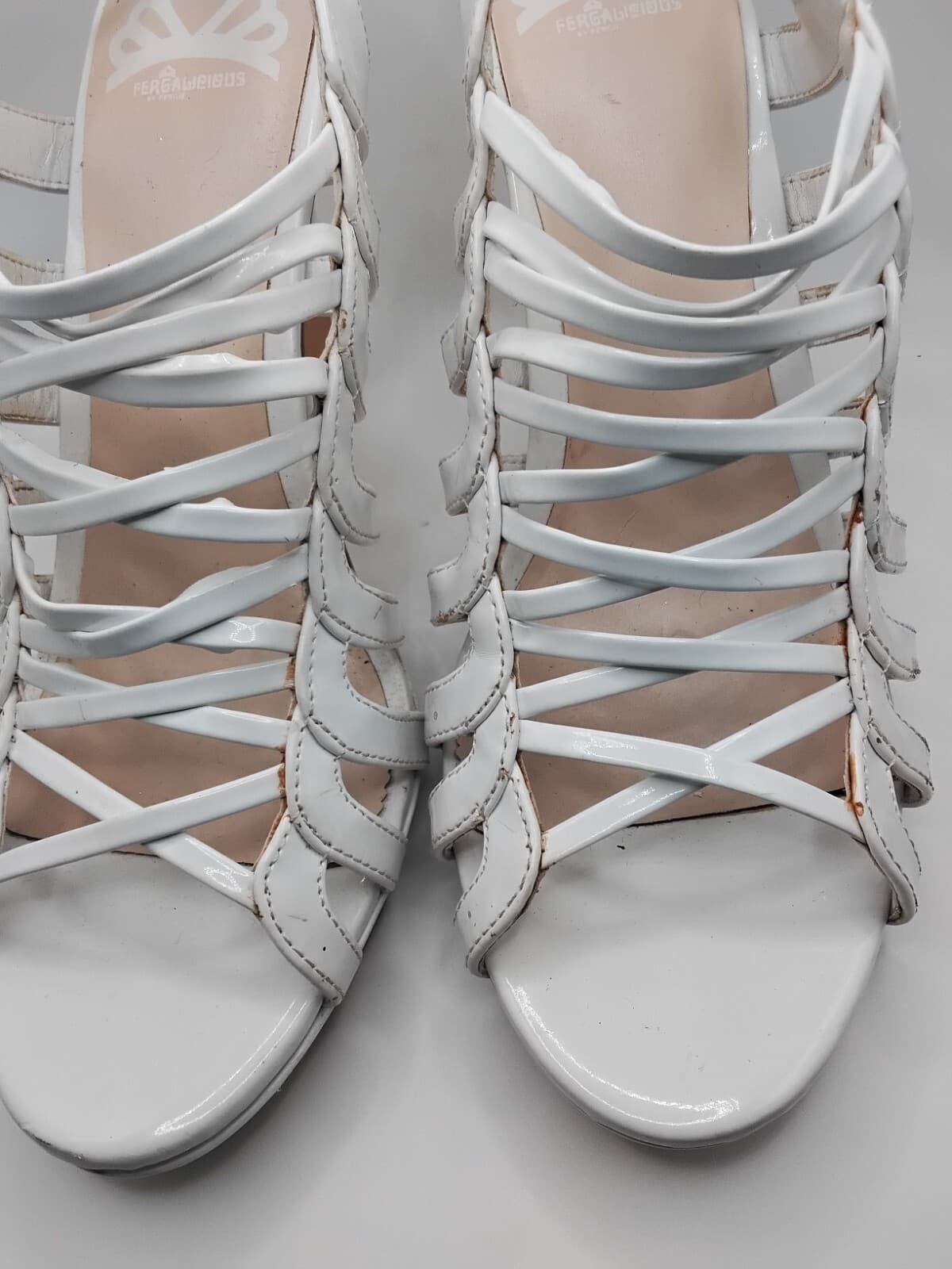 Keather gladiator sandals, metallic elastic straps, lace - up design size 9M - Thumbnail 7