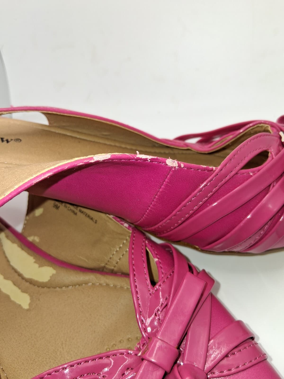 Danya Magenta Leather Flat Shoes Nh - Thumbnail 10