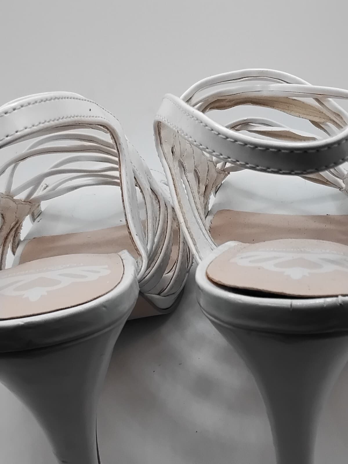 Keather gladiator sandals, metallic elastic straps, lace - up design size 9M - Thumbnail 4