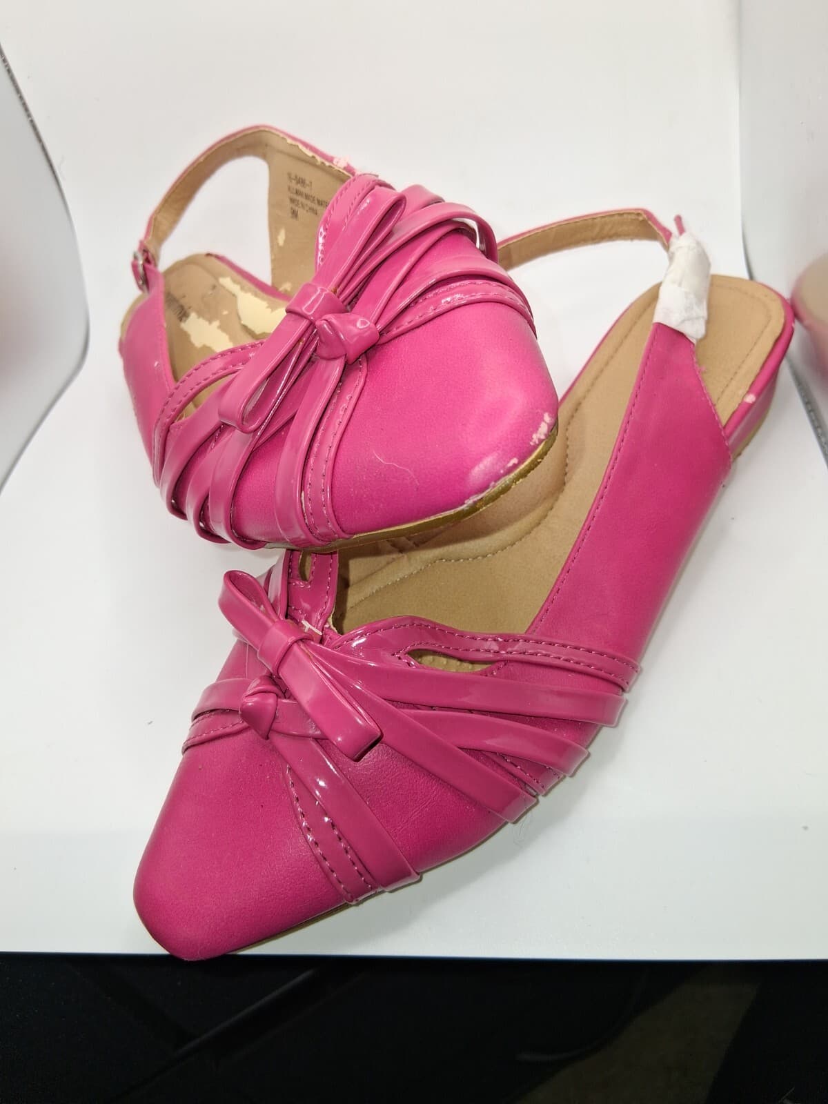 Danya Magenta Leather Flat Shoes Nh - Thumbnail 2