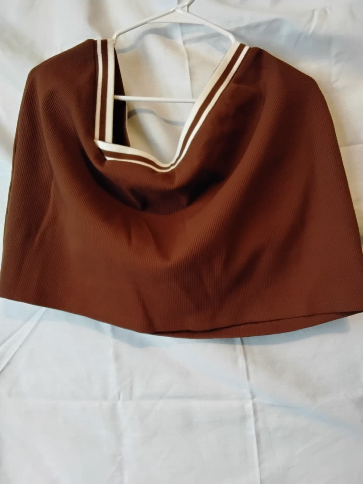 Cropped varsity jacket, brown with 'BOUNCER' lettering and Skirt set - Thumbnail 9