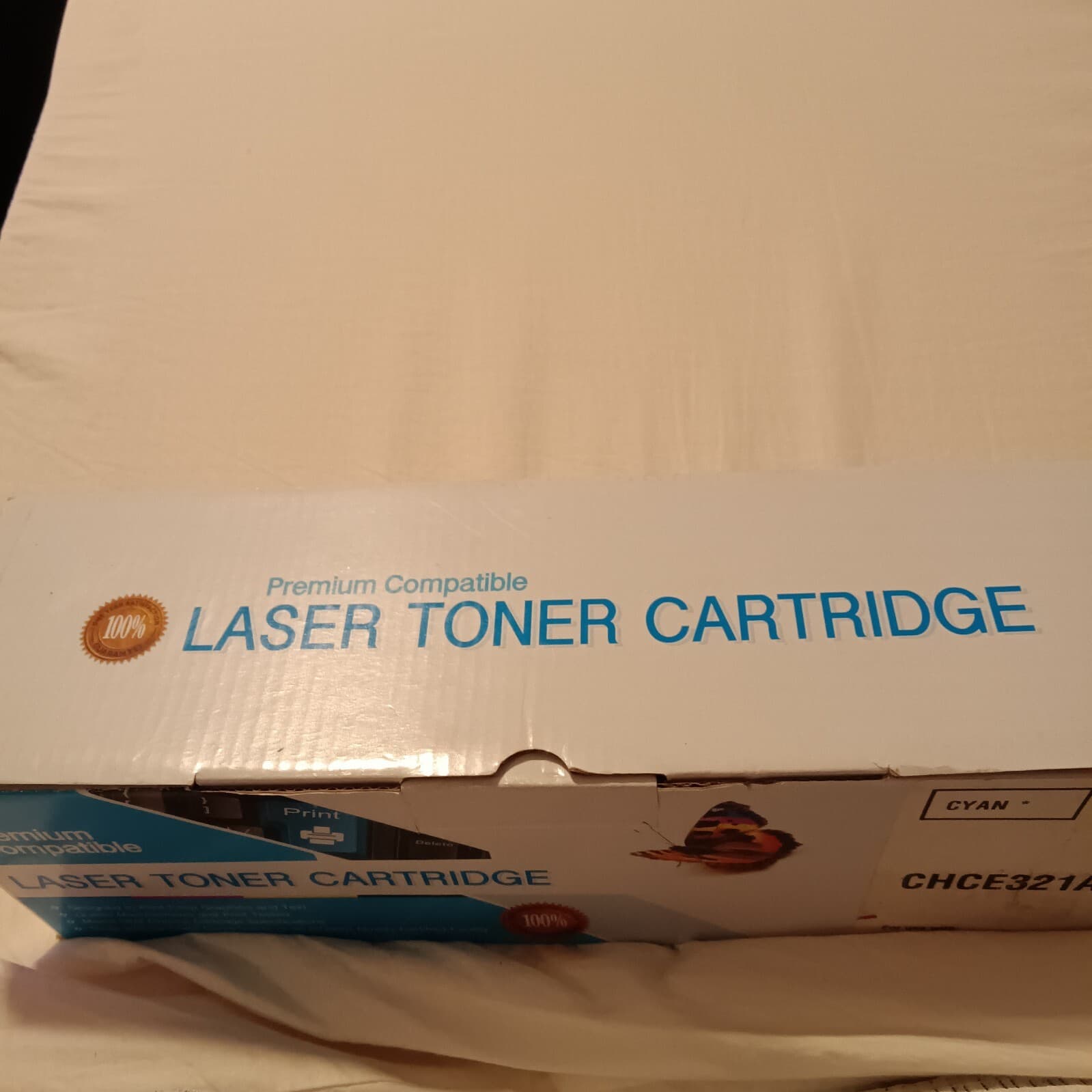 Premium Compatible Laser Toner Cartridge cyan CHCE321a go laserjet cp1525n 128a - Thumbnail 2