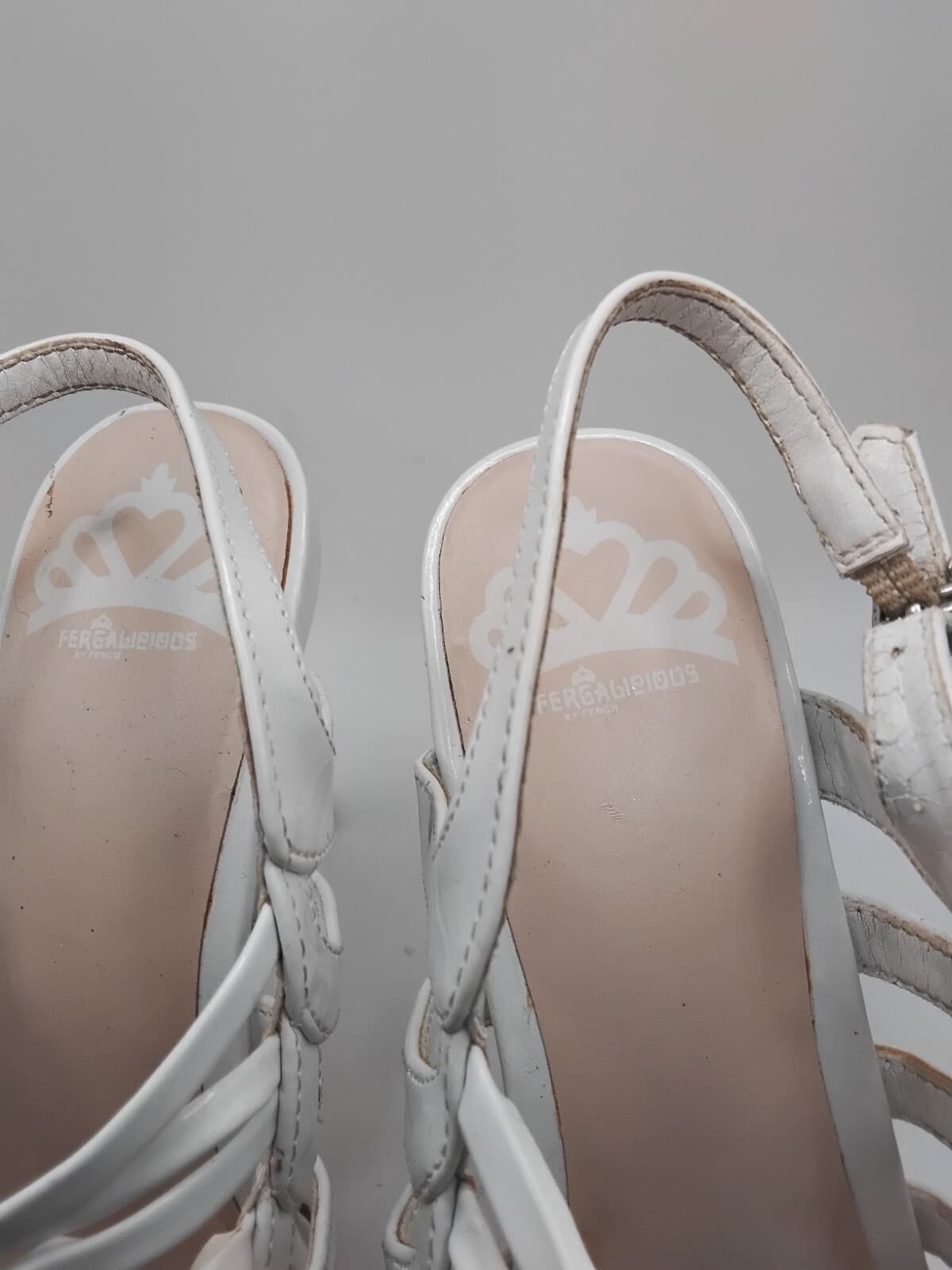 Keather gladiator sandals, metallic elastic straps, lace - up design size 9M - Thumbnail 2