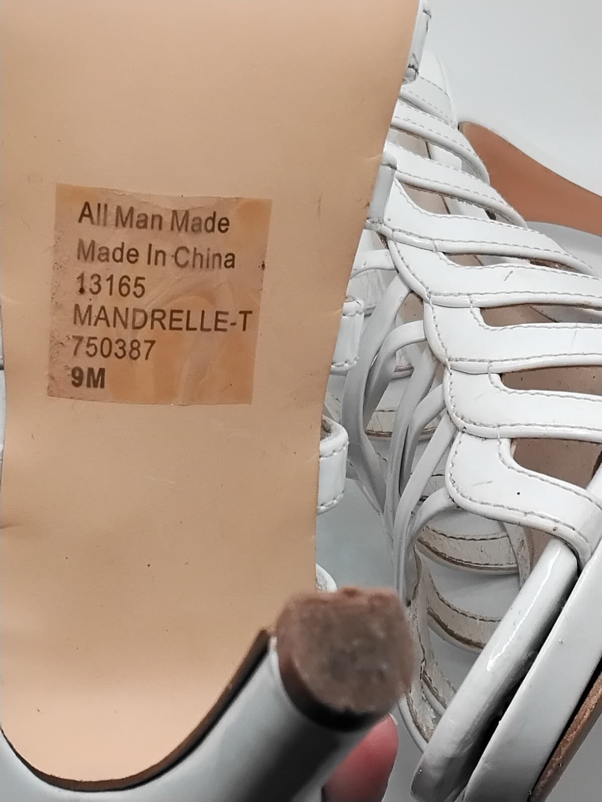 Keather gladiator sandals, metallic elastic straps, lace - up design size 9M - Thumbnail 9