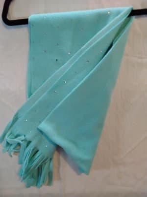 Scarf Set Of 2 Pink & Tealt Rhinestones New Warm Soft Pretty L@@K - Thumbnail 13