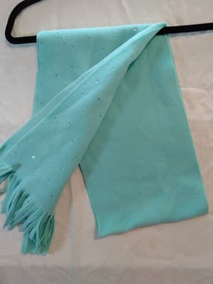 Scarf Set Of 2 Pink & Tealt Rhinestones New Warm Soft Pretty L@@K - Thumbnail 14