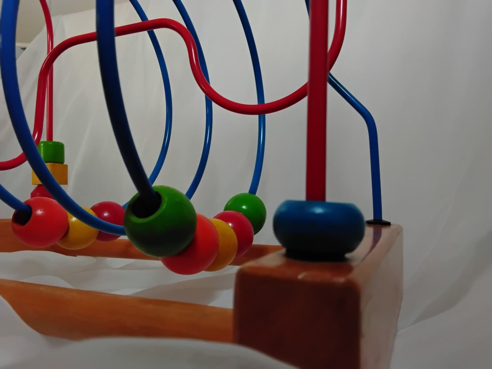 IKEA Wooden Circles Bead Maze Wire Roller Coaster Activity Puzzle 11x11x12" Toy - Thumbnail 3