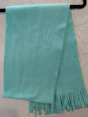 Scarf Set Of 2 Pink & Tealt Rhinestones New Warm Soft Pretty L@@K - Thumbnail 10