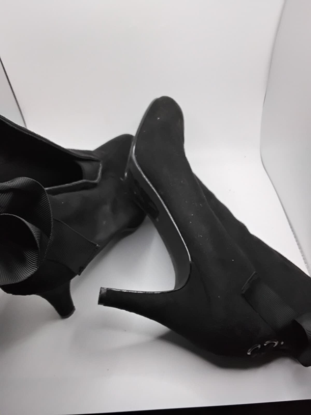 Suee ankle boots with bow detail, black pointed toe booties - Thumbnail 4