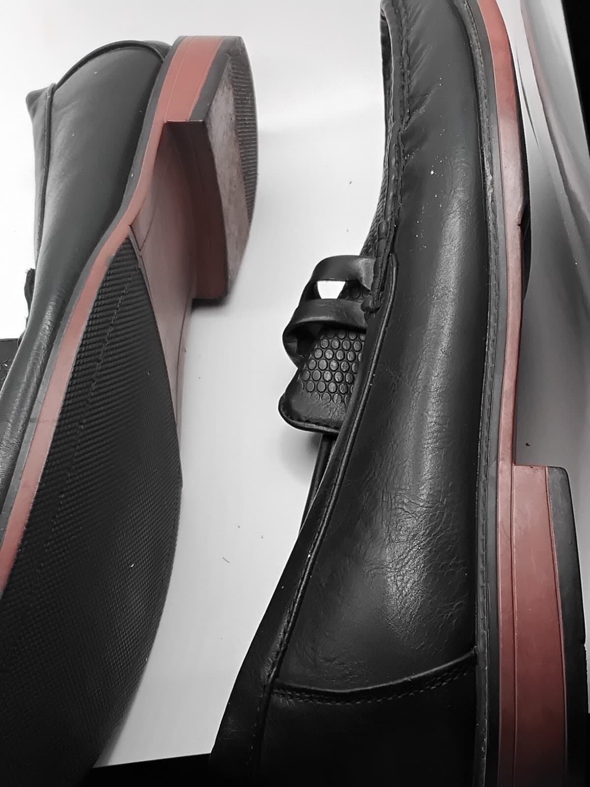 Leather loafers, Adolfo New York, woven textured designwith bit detail - Thumbnail 7