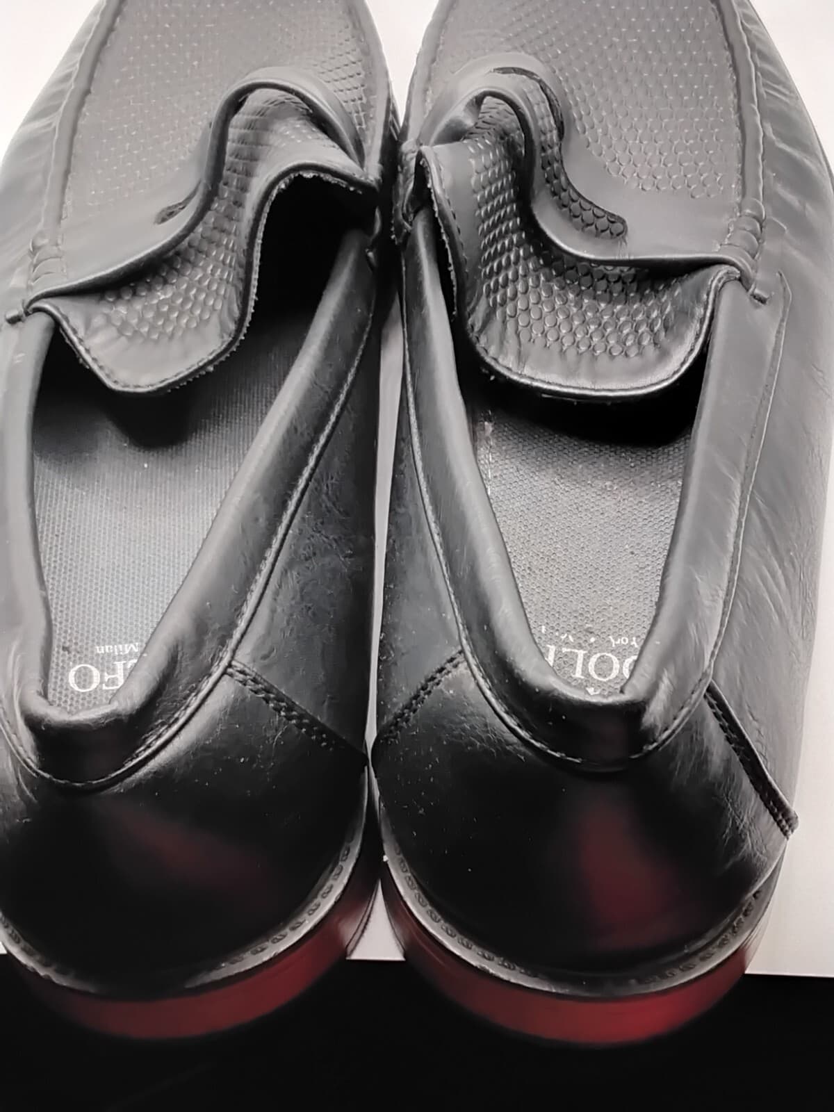 Leather loafers, Adolfo New York, woven textured designwith bit detail - Thumbnail 3